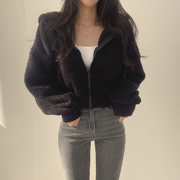 Women Autumn Winter Pullover Hooded Loose Fit Long Sleeves