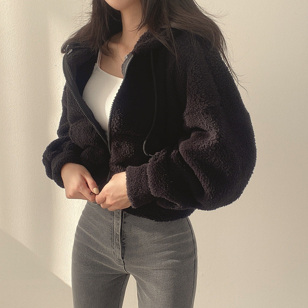Women Autumn Winter Pullover Hooded Loose Fit Long Sleeves